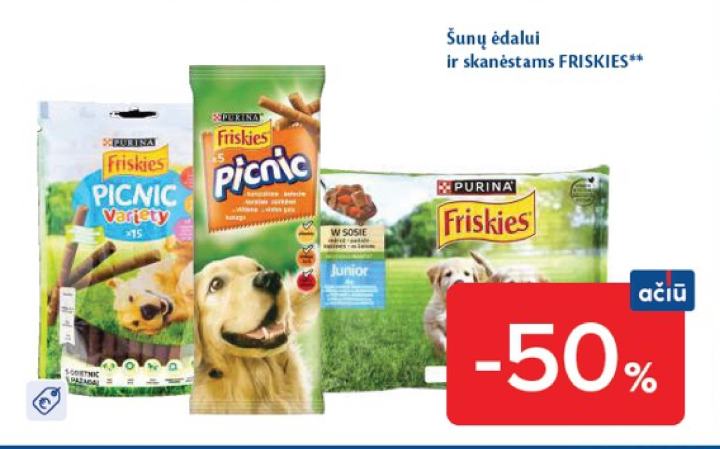Šunų ėdalui ir skanėstams FRISKIES