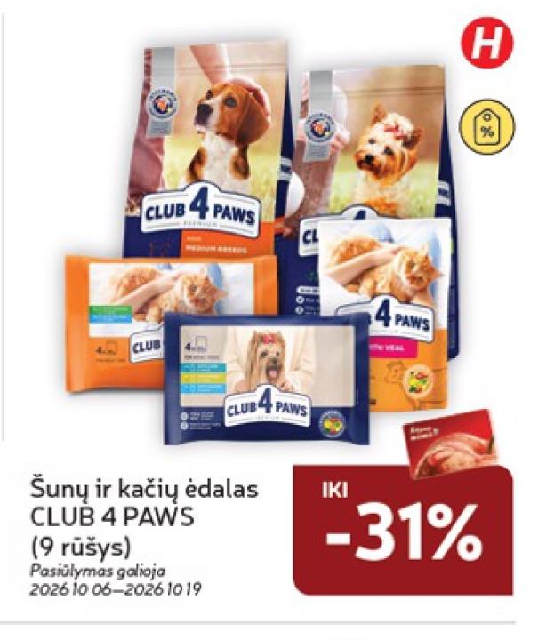 Šunų ir kačių ėdalas CLUB 4 PAWS