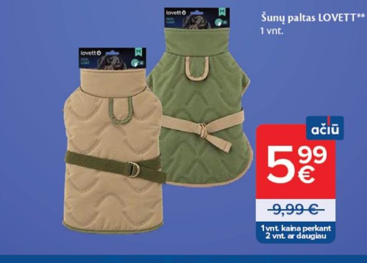 Šunų paltas LOVETT, 1 vnt