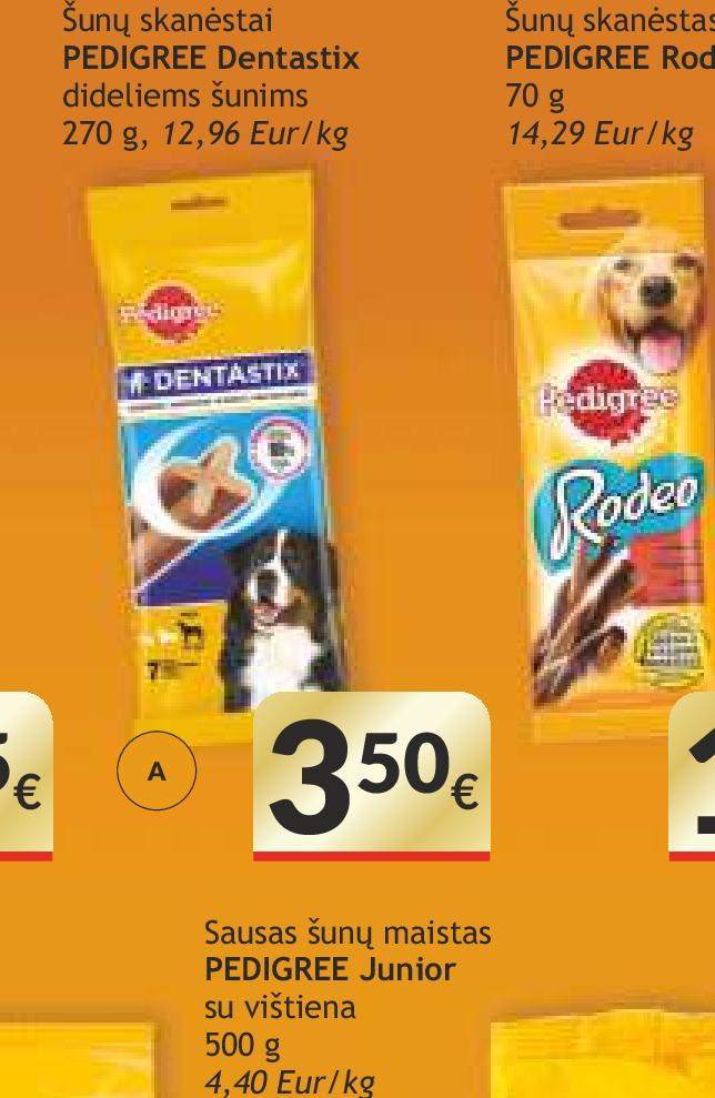 Šunų skanėstai PEDIGREE Dentastix dideliems šunims, 270 g