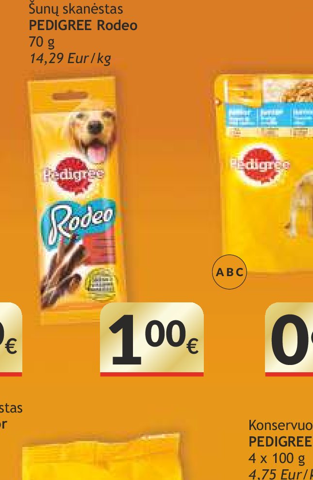 Šunų skanėstas PEDIGREE Rodeo, 70 g