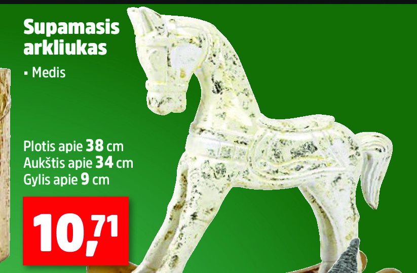 Supamasis arkliukas, 38 cm