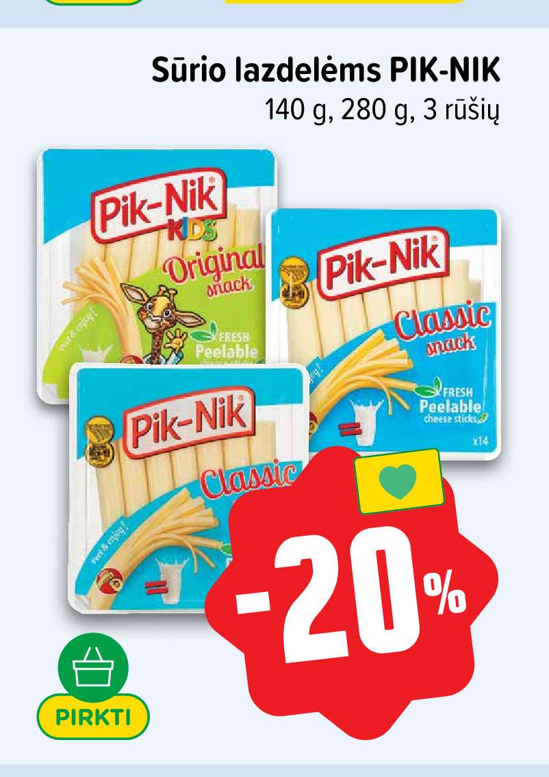 Sūrio lazdelėms PIK-NIK, 140 g