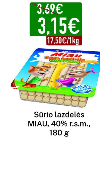 Sūrio lazdelės MIAU, 180 g