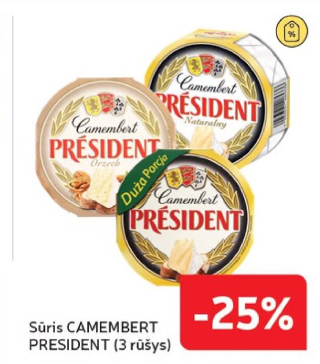Sūris CAMEMBERT PRESIDENT