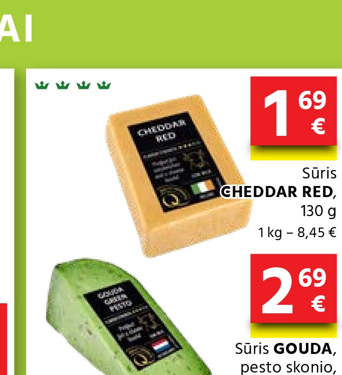 Sūris CHEDDAR RED, 130 g