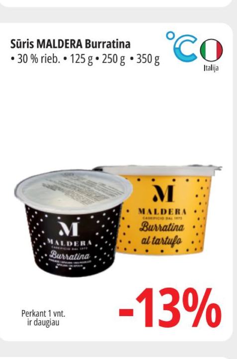 Sūris MALDERA Burratina, 125 g