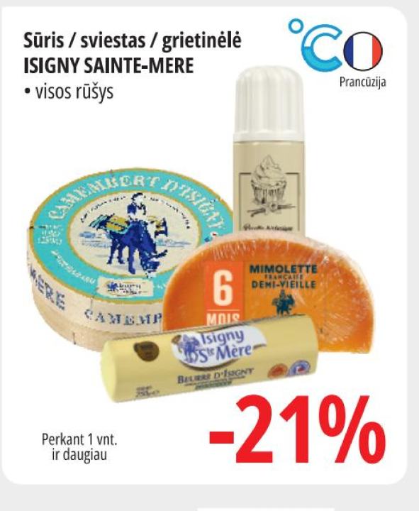 Sūris / sviestas / grietinėlė ISIGNY SAINTE-MERE