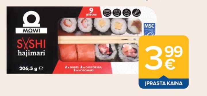 Sušių rinkinys MOWI HAJIMARI, 206.5 g