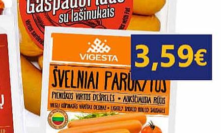 ŠVELNIAI PARŪKYTOS pieniškos dešrelės