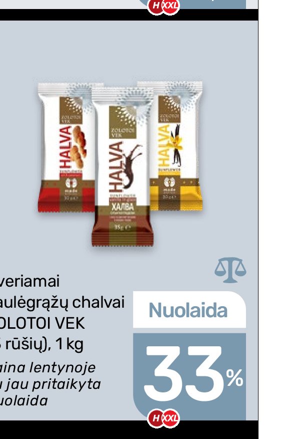 Sveriamai saulėgrąžų chalvai ZOLOTOI VEK, 1 kg