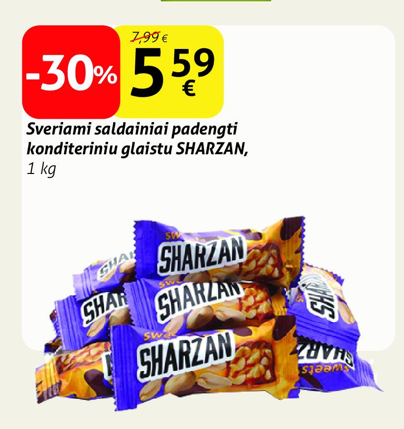 Sveriami saldainiai padengti konditeriniu glaistu SHARZAN, 1 kg