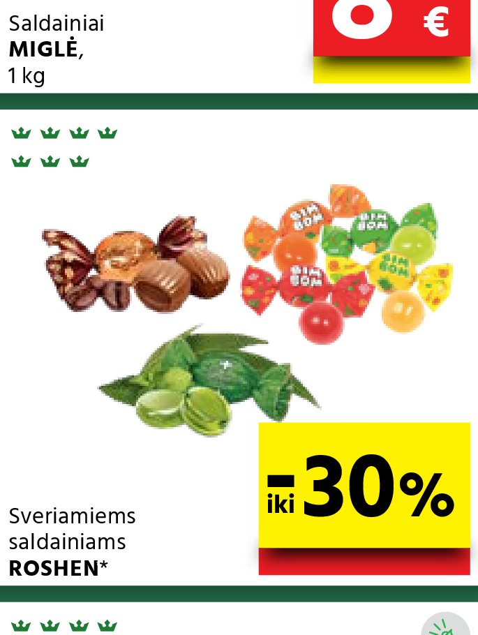Sveriamiems saldainiams ROSHEN