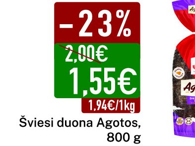 Šviesi duona Agotos, 800 g