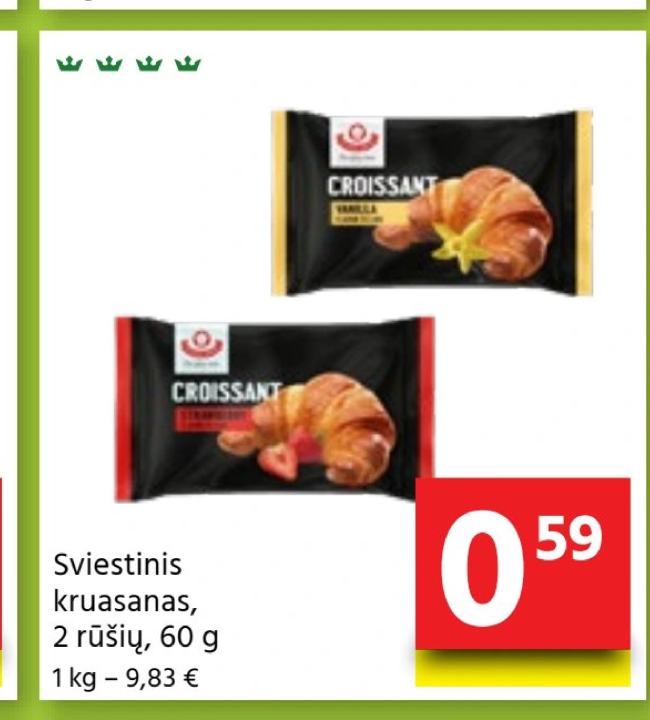 Sviestinis kruasanas, 60 g