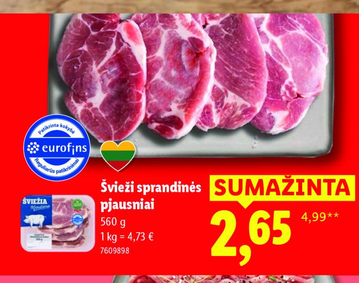 Švieži sprandinės pjausniai, 560 g