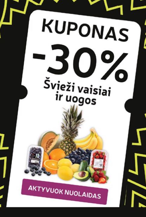 Švieži vaisiai ir uogos