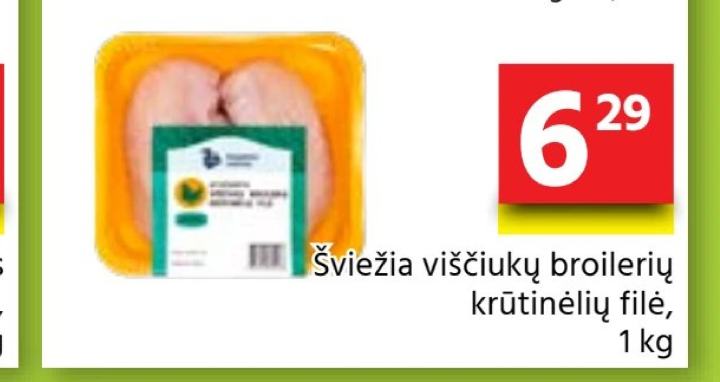 Šviežia viščiukų broilerių krūtinėlių filė, 1 kg