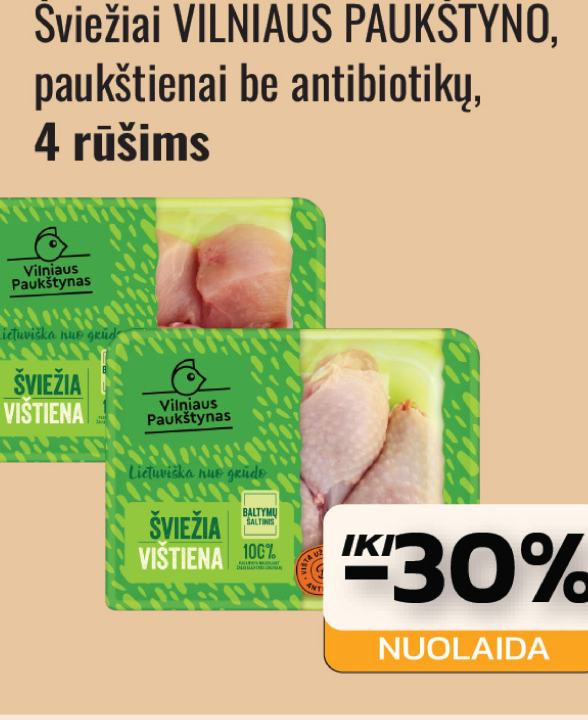 Šviežiai VILNIAUS PAUKŠTYNO