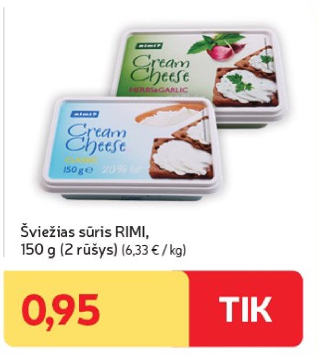 Šviežias sūris RIMI, 150 g