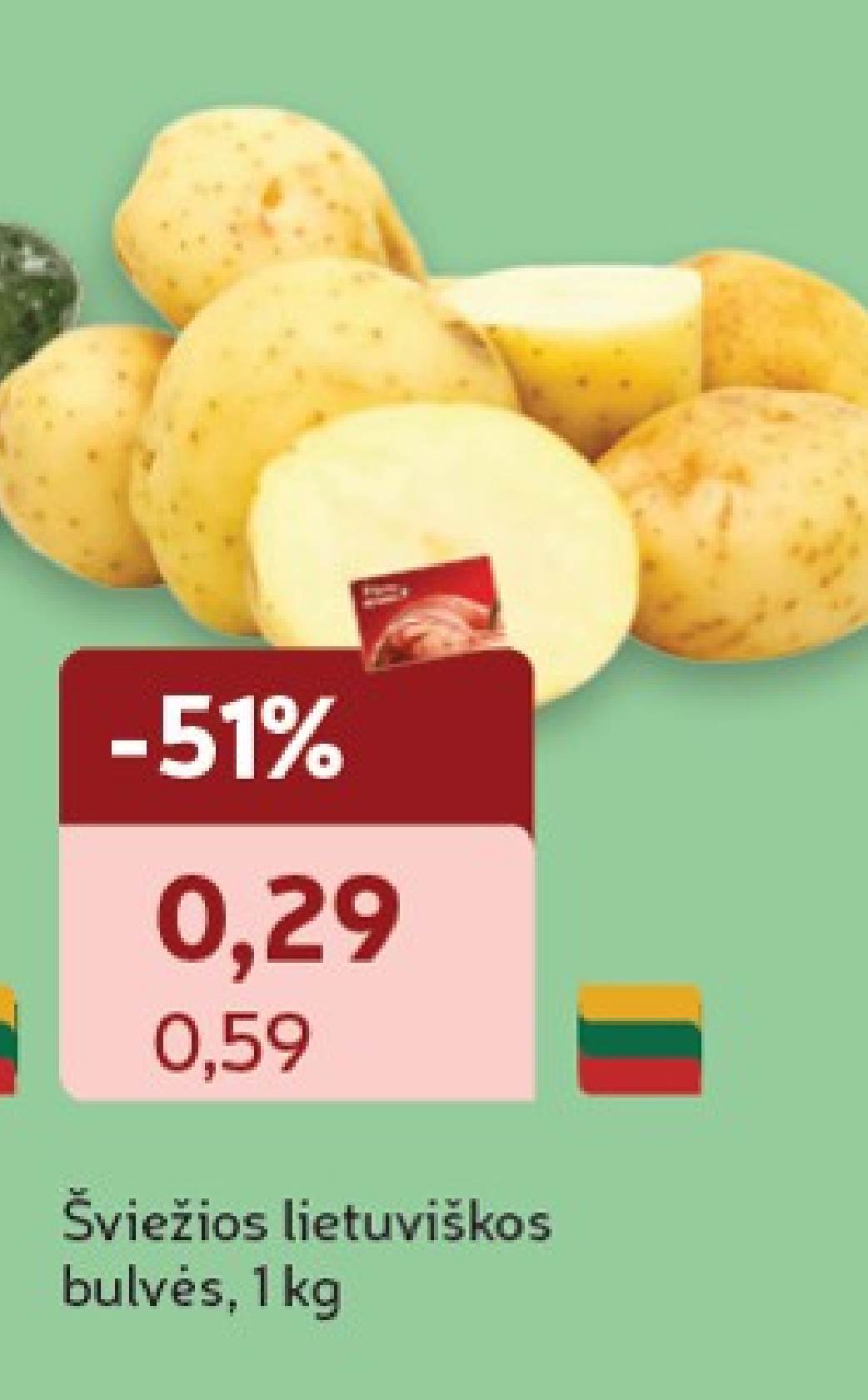 Šviežios lietuviškos bulvės, 1 kg