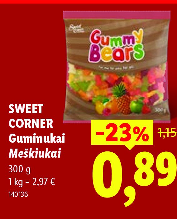 SWEET CORNER Guminukai Meškiukai, 300 g