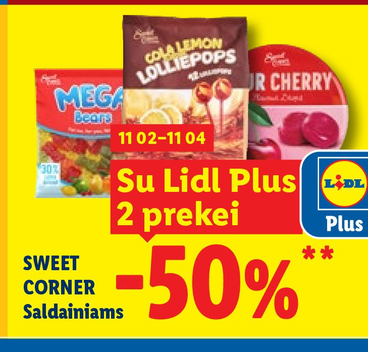 SWEET CORNER Saldainiams