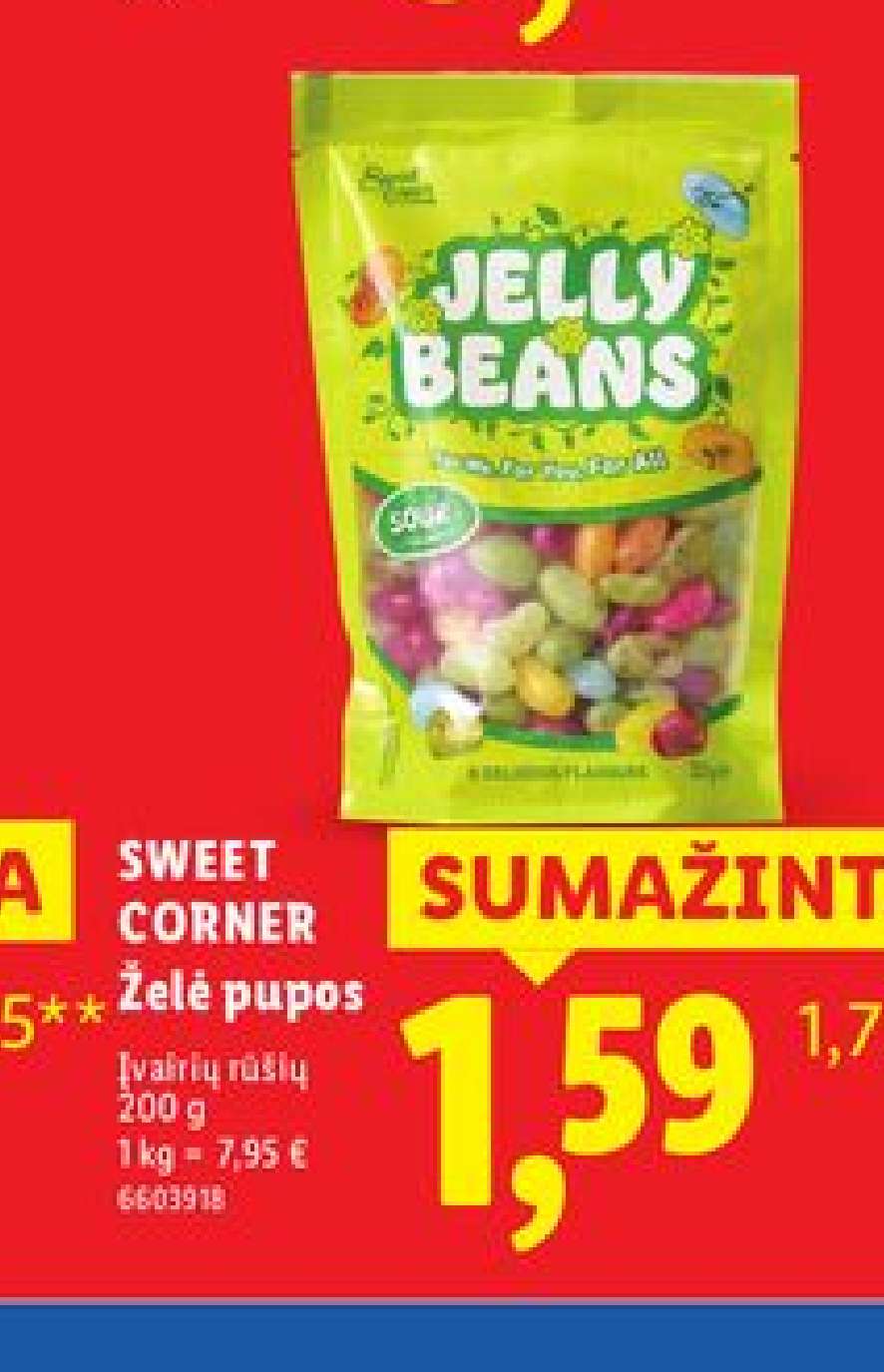 SWEET CORNER Želė pupos, 200 g