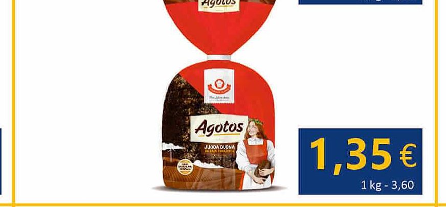 Tamsi ruginė AGOTOS duona su saulėgrąžomis, 375 g