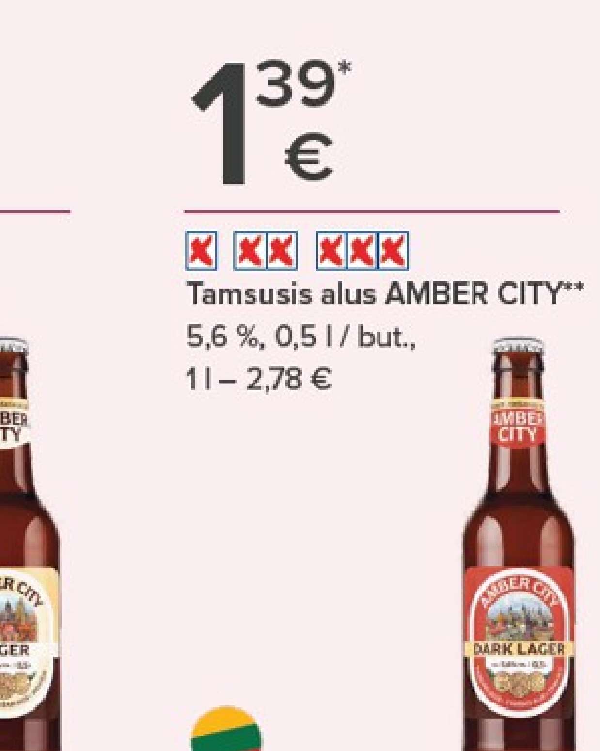 Tamsusis alus AMBER CITY, 0.5 l