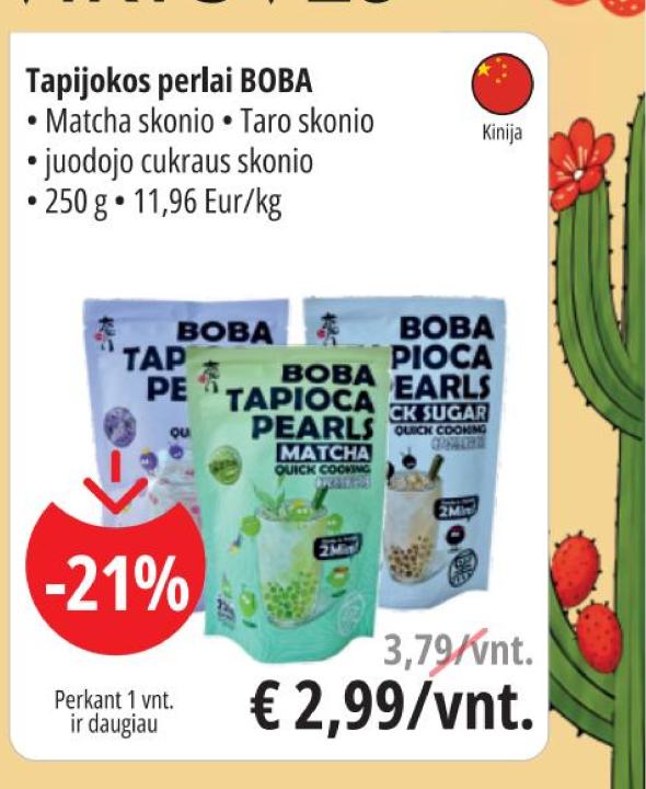 Tapijokos perlai BOBA, 250 g
