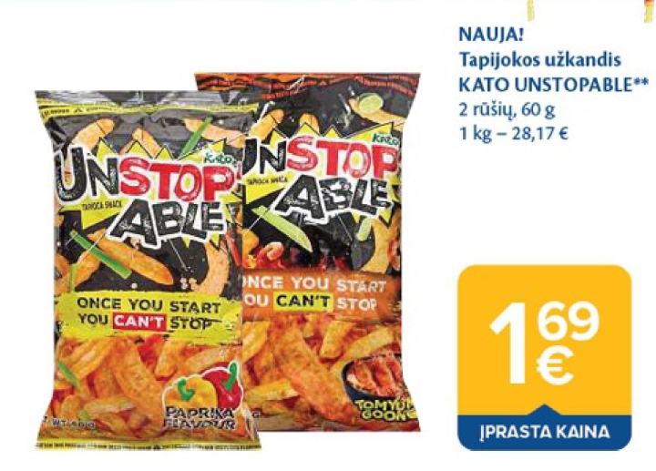 Tapijokos užkandis KATO UNSTOPABLE, 60 g