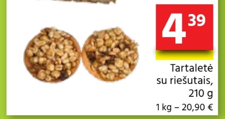 Tartaletė su riešutais, 210 g