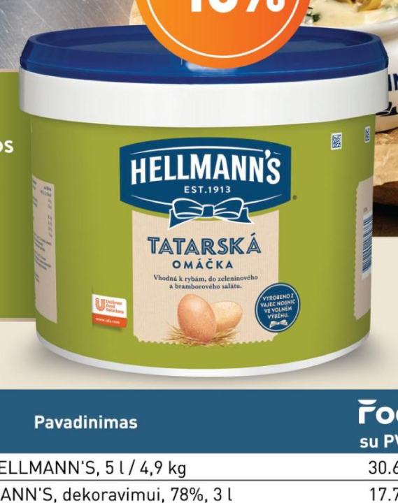 Tartaro padažas HELLMANN'S, 5 l