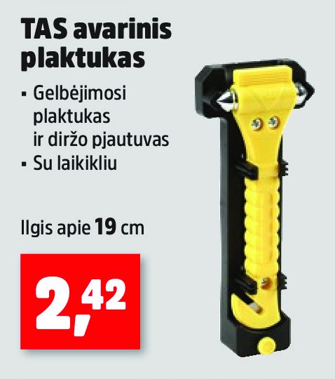 TAS avarinis plaktukas, 19 cm
