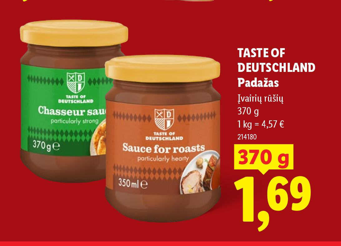TASTE OF DEUTSCHLAND Padažas, 370 g