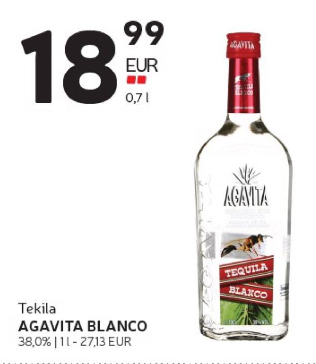 Tekila AGAVITA BLANCO, 0.7 l