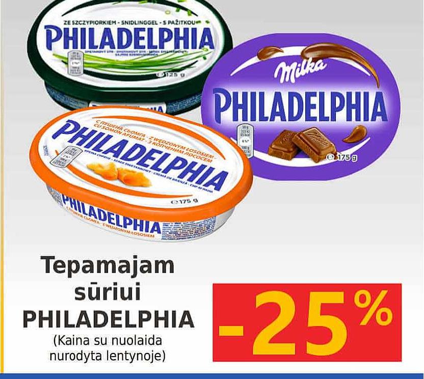 Tepamajam sūriui PHILADELPHIA