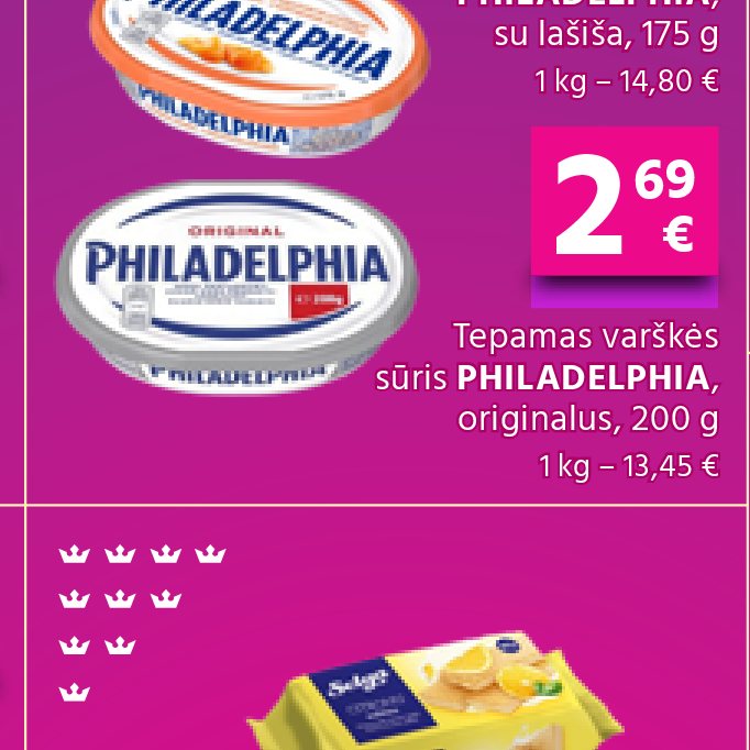 Tepamas varškės sūris PHILADELPHIA, originalus, 200 g