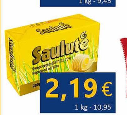 Tepiųjų riebalų mišinys SAULUTĖ, 200 g