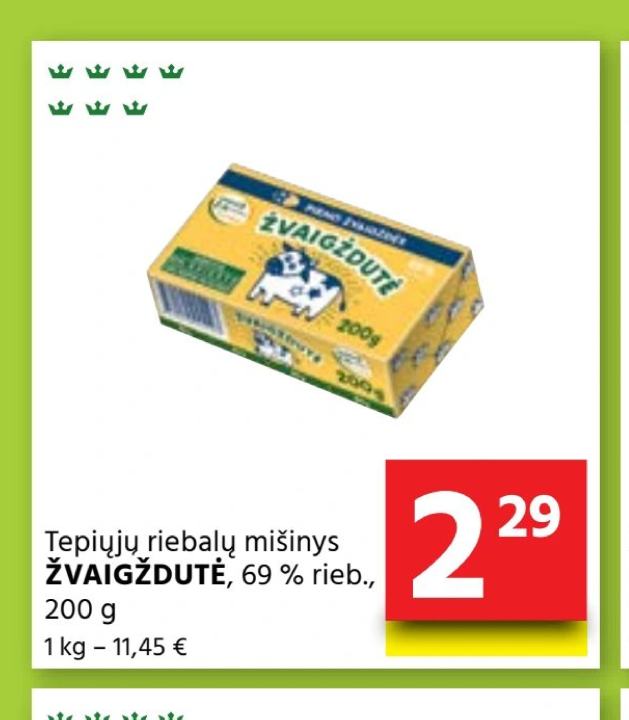 Tepiųjų riebalų mišinys ŽVAIGŽDUTĖ, 200 g