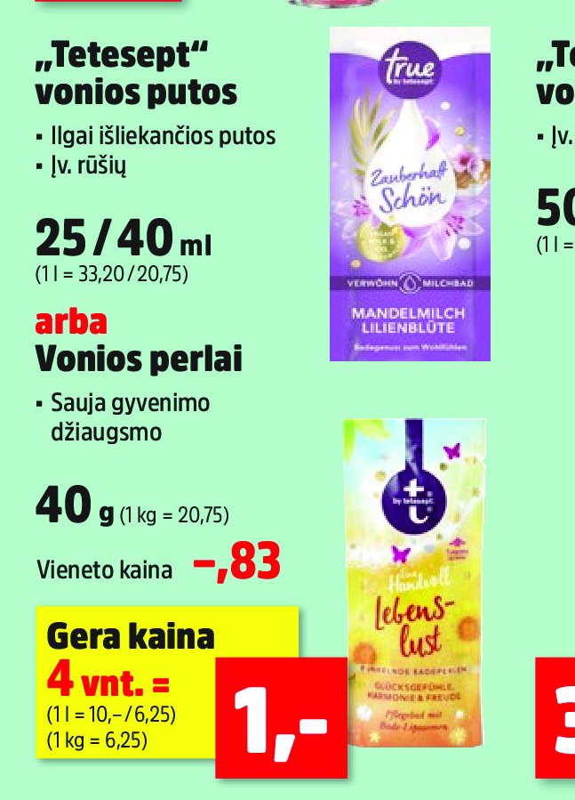 „Tetesept“ vonios perlai, 40 g