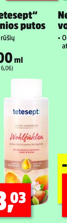 „Tetesept“ vonios putos, 500 ml