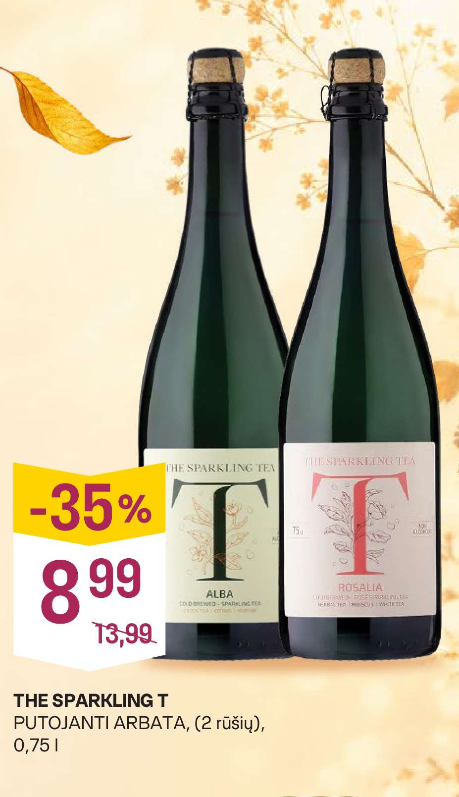 THE SPARKLING T PUTOJANTI ARBATA, 0.75 l