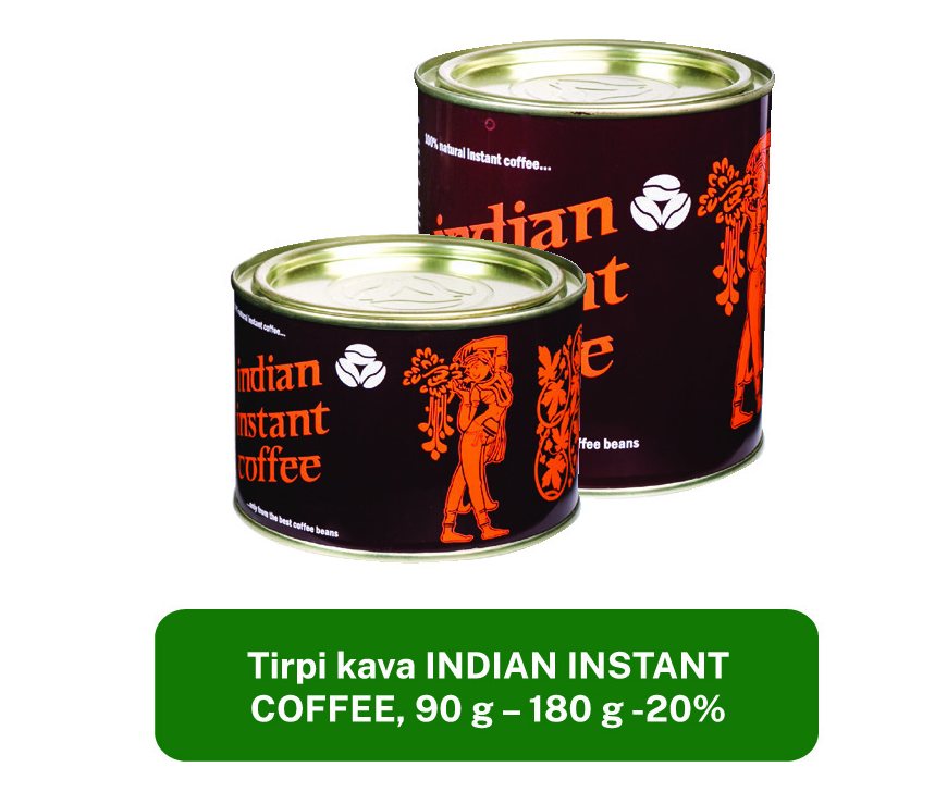 Tirpi kava INDIAN INSTANT COFFEE, 90 g - 180 g