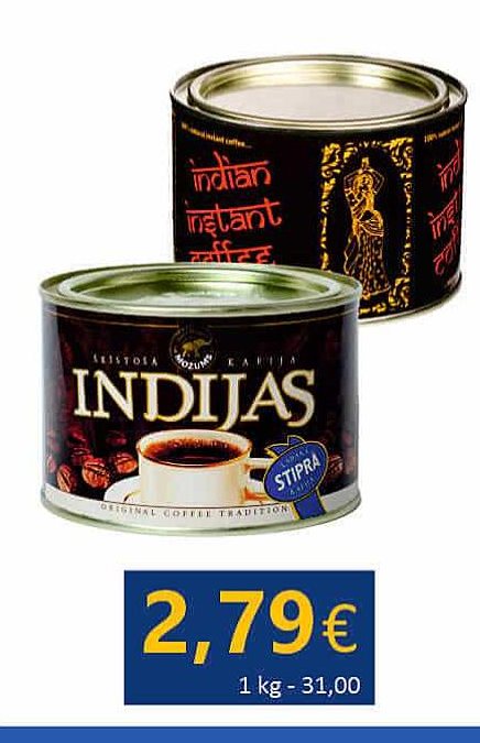 Tirpioji kava MOŽUMS INDIAN STRONG, 90 g
