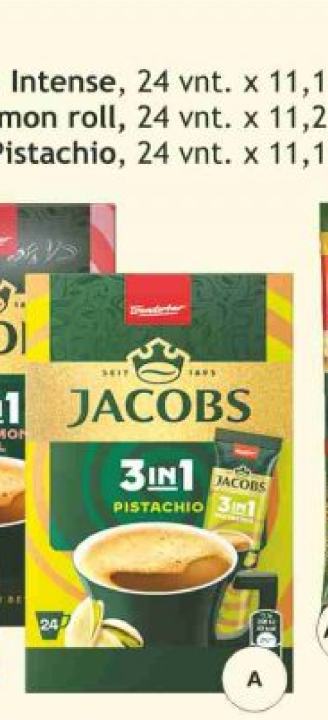 Tirpus kavos gėrimas JACOBS 3in1 Cinnamon roll, 24 vnt