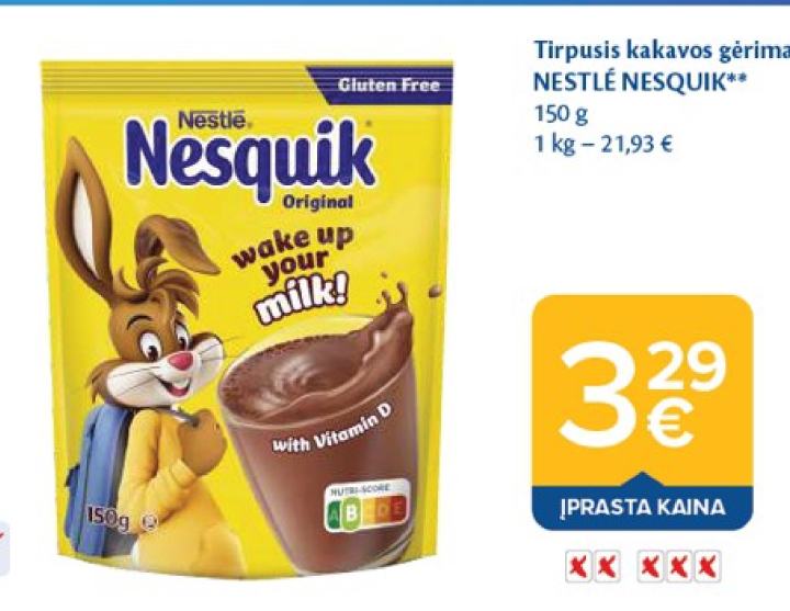 Tirpusis kakavos gėrimas NESTLÉ NESQUIK, 150 g