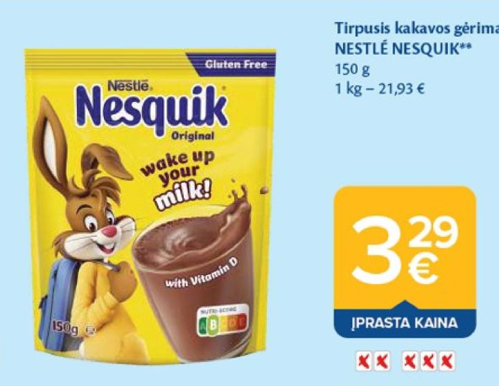 Tirpusis kavos gėrimas NESTLÉ NESQUIK, 150 g