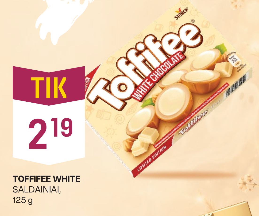 TOFFIFEE WHITE SALDAINIAI, 125 g